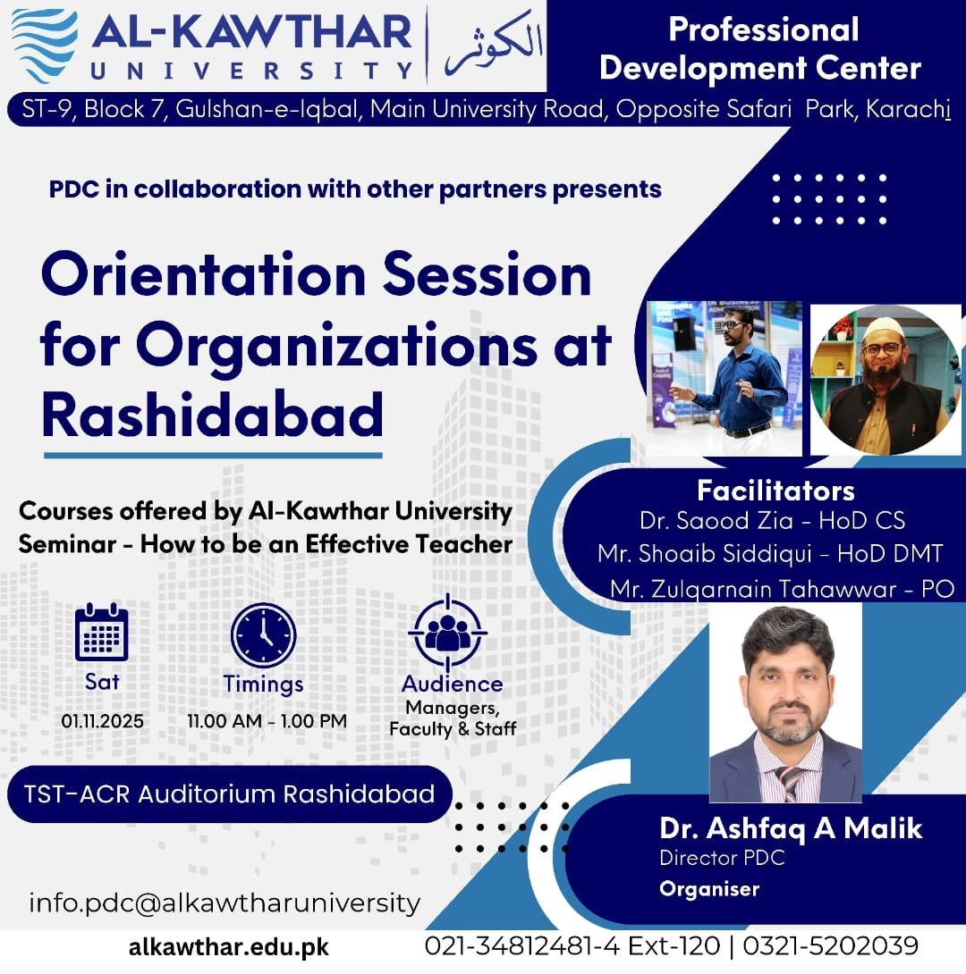 Orientation for Organzation Session at Rashidabad